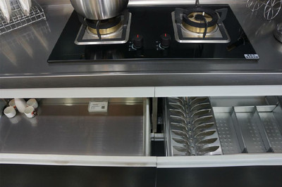 【奥力星品牌 厂家直销 家用不锈钢整体橱柜 不锈钢拉篮 纯不锈钢打造】价格_厂家_图片