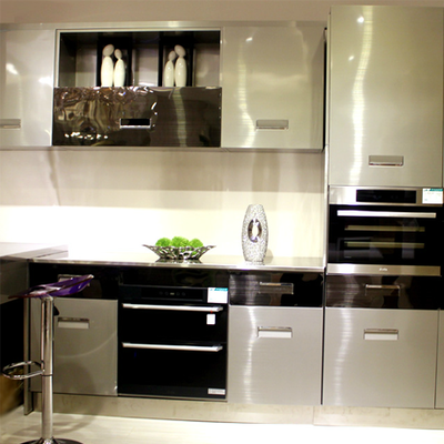 莎曼迪,现代金属整体橱柜,高质不锈钢一字柜,型号: SMD810 - 秀给网