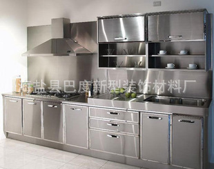 厨房壁橱、橱柜-火热招商 巴度不锈钢整体橱柜 一体式不锈钢台面 厂家批发-厨房壁.